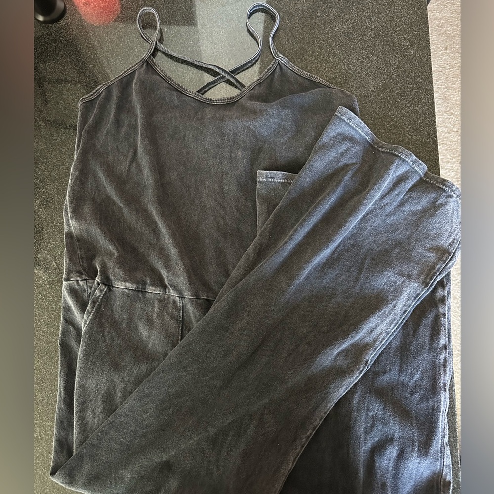 Beyond Yoga Washed Grey Jumpsuit